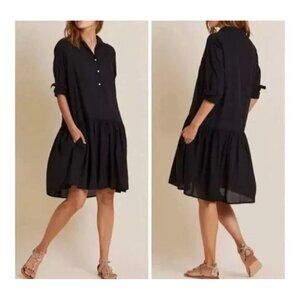 Grayson The Changemaker Dress Women's Black Long Sleeve Drop Waist Size 4 / (L)